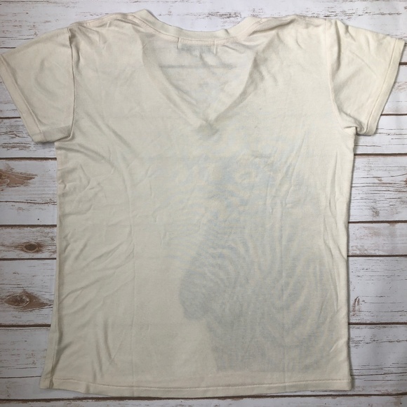 Wildfox White Zebra Tee Size L - Picture 4 of 8
